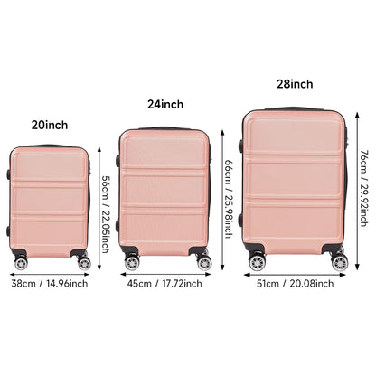 3-Piece Combination Lock for Classic Luggage, Carry-On Luggage Set, 20/24/28 Inch
