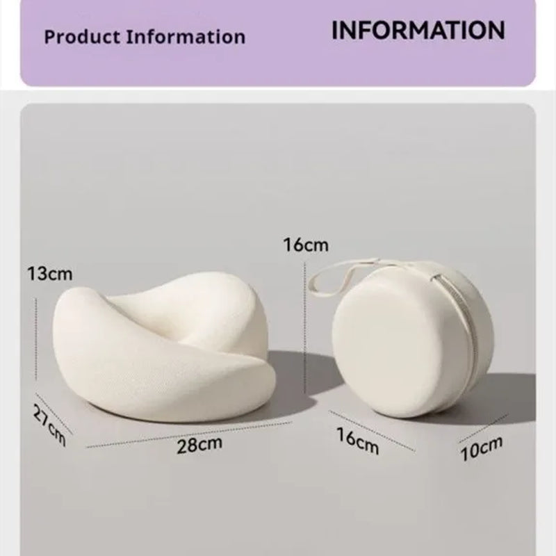 Memory Foam Travel Pillow – U-Shaped, Adjustable Neck Support
