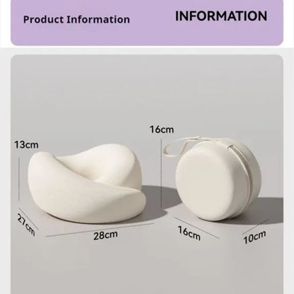Memory Foam Travel Pillow – U-Shaped, Adjustable Neck Support