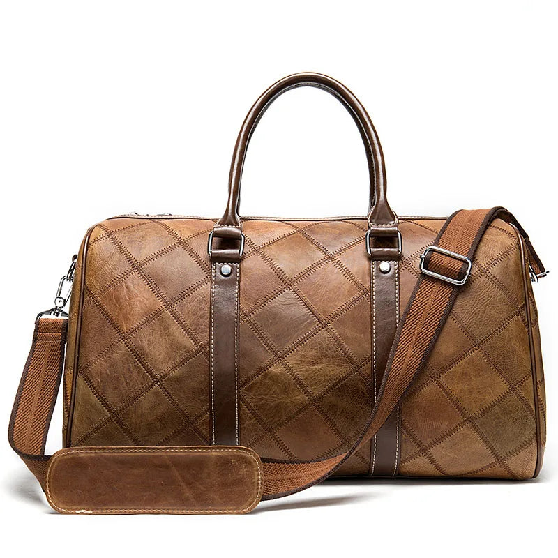 Men's Classic Leather Duffle – Handcrafted Travel & Weekend Bag (Multiple Colours Available)
