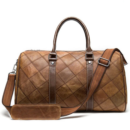 Men's Classic Leather Duffle – Handcrafted Travel & Weekend Bag (Multiple Colours Available)