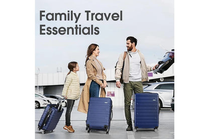 3 Piece Luggage Suitcase Set (Navy Blue)
